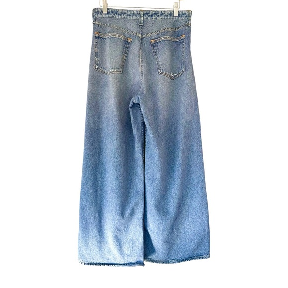 rag & bone • Miramar Andi Ankle Sweatpant Denim Light Blue Wide Leg - Picture 3 of 10